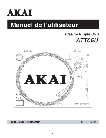 Manuel du propriétaire | Akai att 05u Manuel utilisateur | Fixfr