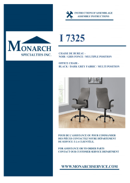 Monarch Specialties I 7325 OFFICE CHAIR Manuel utilisateur