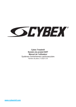 Cybex International 625T TREADMILL Manuel utilisateur