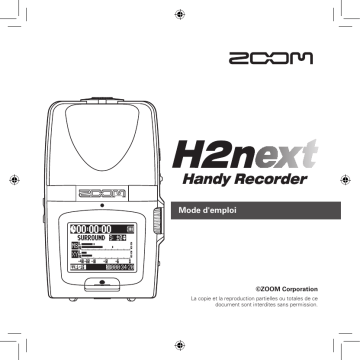 Zoom H2 next Mode d'emploi | Fixfr