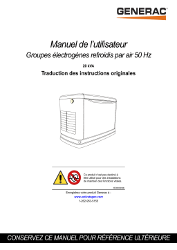 Generac 20 kVA G0071890 Standby Generator Manuel utilisateur