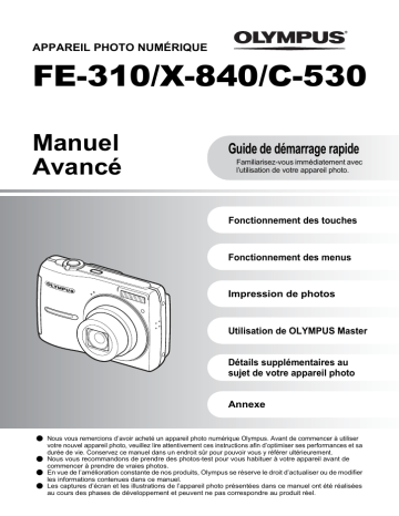 X840 | C530 | Olympus FE310 Manuel utilisateur | Fixfr
