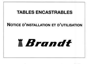 BGS60W | BGS60B | BGR60B | BG60B | BG60W | Manuel du propriétaire | Brandt BGS60X Manuel utilisateur | Fixfr