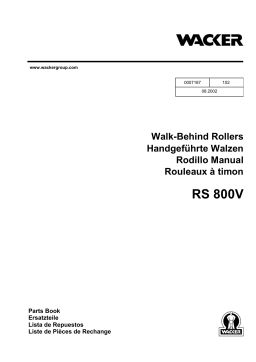 Wacker Neuson RS800V Tandem Roller Manuel utilisateur