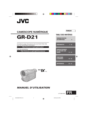 JVC GR D21 Manuel utilisateur | Fixfr