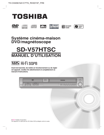Manuel du propriétaire | Toshiba SD-V57HTSC Manuel utilisateur | Fixfr