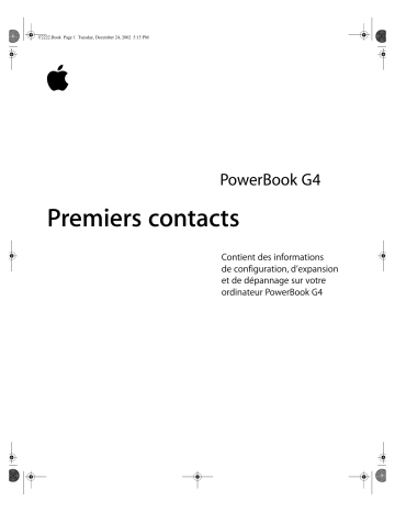 Manuel du propriétaire | Apple POWERBOOK G4 12 INCH Manuel utilisateur | Fixfr