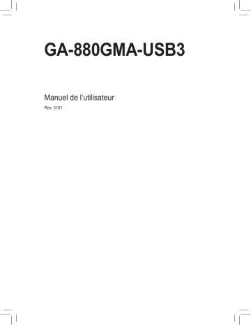Manuel du propriétaire | Gigabyte GA-880GMA-USB3 Manuel utilisateur | Fixfr