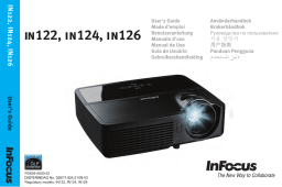 Infocus IN 116IN105IN116IN124IN126 Manuel utilisateur