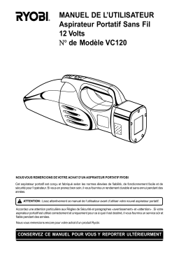 Ryobi VC120 Manuel utilisateur