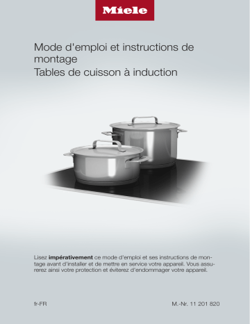 Manuel du propriétaire | Miele KM 7465 FR Table de cuisson Manuel utilisateur | Fixfr