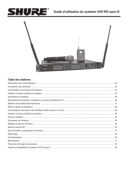 Shure UHF-R Wireless Manuel utilisateur