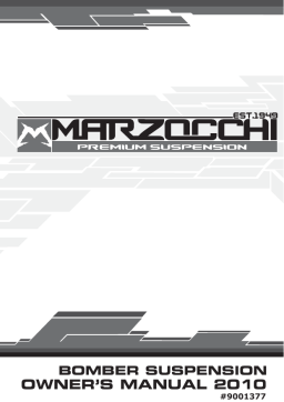 MARZOCCHI BOMBER SUSPENSION Manuel utilisateur