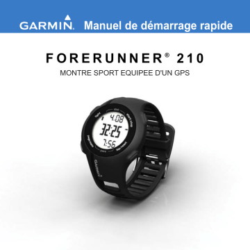 Guide de démarrage rapide | Garmin Forerunner 210 Manuel utilisateur | Fixfr