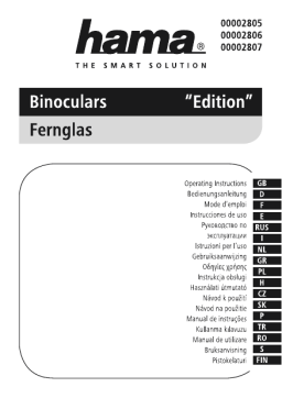 Hama 00002806 "Edition" Binoculars, 10x26 Manuel utilisateur