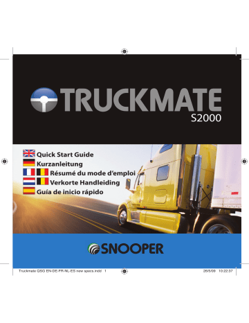 PL2000 | Guide de démarrage rapide | Snooper Truckmate S2000 Manuel utilisateur | Fixfr