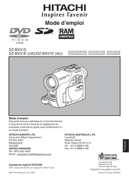 Hitachi DZ-BX31E Mode d'emploi