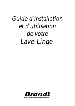 Brandt WTC0611F Manuel utilisateur