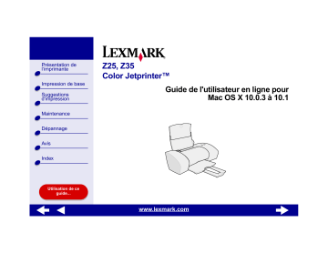 Manuel du propriétaire | Lexmark Z35 Manuel utilisateur | Fixfr