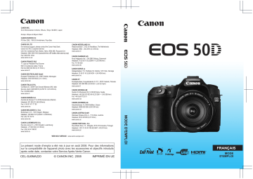 Canon EOS 50D Mode d'emploi | Fixfr