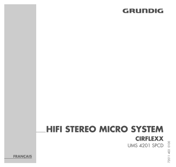 Manuel du propriétaire | Grundig cirflexx ums 4201 spcd Manuel utilisateur | Fixfr