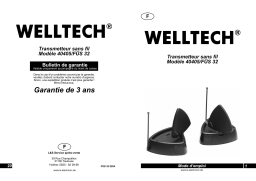 WELLTECH TRANSMETTEUR SANS FIL 40405 FUS 32 Manuel utilisateur