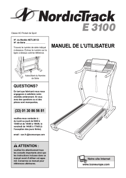 NordicTrack NETL90133 Manuel utilisateur