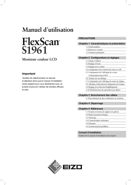 Eizo FlexScan S1961 Manuel utilisateur