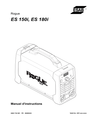 Rogue ES 150i | ESAB ES 180i Manuel utilisateur | Fixfr