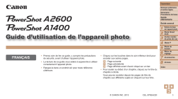 Canon PowerShot A2600 Manuel utilisateur