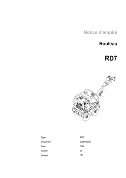 Wacker Neuson RD7He Tandem Roller Manuel utilisateur