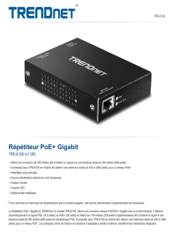 Trendnet TPE-E100 Gigabit PoE+ Repeater Fiche technique