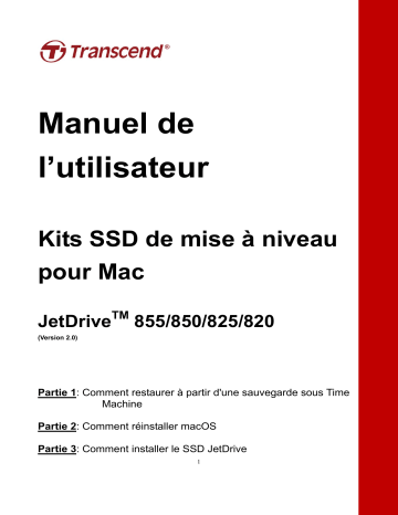 Manuel du propriétaire | Transcend JetDrive 820 Manuel utilisateur | Fixfr