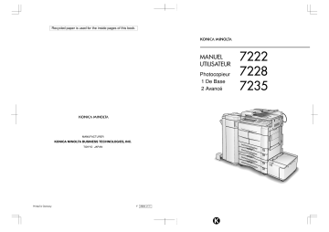 Manuel du propriétaire | Konica Minolta 7228 Manuel utilisateur | Fixfr