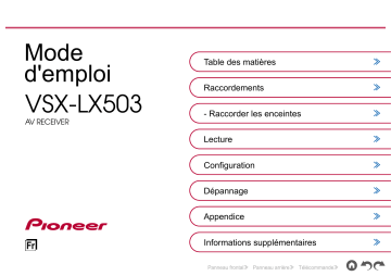 Manuel du propriétaire | Pioneer VSX-LX503 Manuel utilisateur | Fixfr