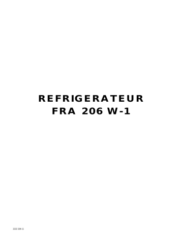 Manuel du propriétaire | Faure FRA206W-1 Manuel utilisateur | Fixfr