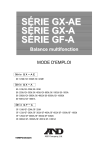 AND GX/GF-A Series Manuel utilisateur