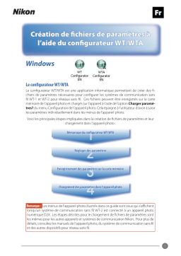 Nikon CONFIGURATEUR POUR WT-WINDOWS Manuel utilisateur