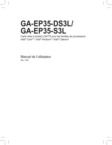 Manuel du propriétaire | Gigabyte GA-EP35-DS3L Manuel utilisateur | Fixfr