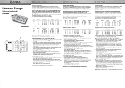 Hama 73074037 Universal Charger "Unicharge 5" Manuel utilisateur