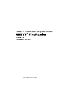 ABBYY FineReader version 9.0 Manuel utilisateur