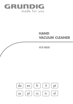 Grundig VCH 8830 HANDSTAUBSAUGER, 14,4V POWE Manuel utilisateur