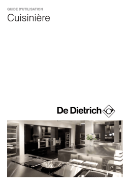 De Dietrich DCI1591X Induction cooker Manuel utilisateur