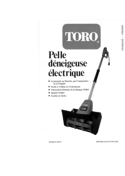 Toro Power Shovel Snowthrower Manuel utilisateur