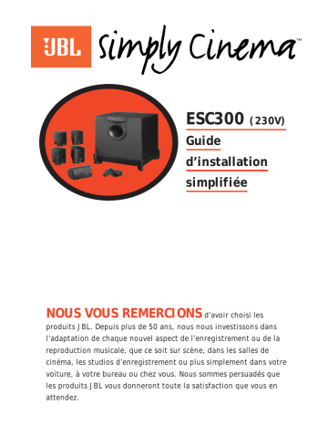 Manuel du propriétaire | JBL ESC 300 (220-240V) Manuel utilisateur | Fixfr