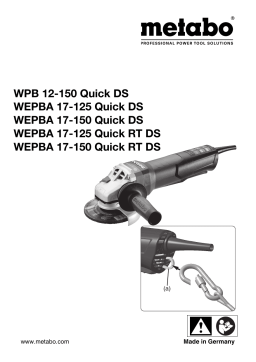 Metabo WEPBA 17-125 Quick DS small angle grinder Manuel utilisateur