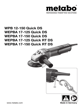 Mode d'emploi | Metabo WEPBA 17-125 Quick DS small angle grinder Manuel utilisateur | Fixfr