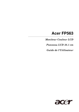 Acer FP563 Manuel utilisateur