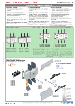 Socomec SIRCO PV UL98B Operating instrustions