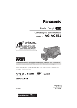 Panasonic AG-DVX200EJ Manuel utilisateur